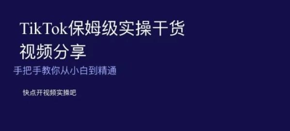 TikTok保姆级实操干货视频分享，手把手教你从小白到精通-柚子资源网