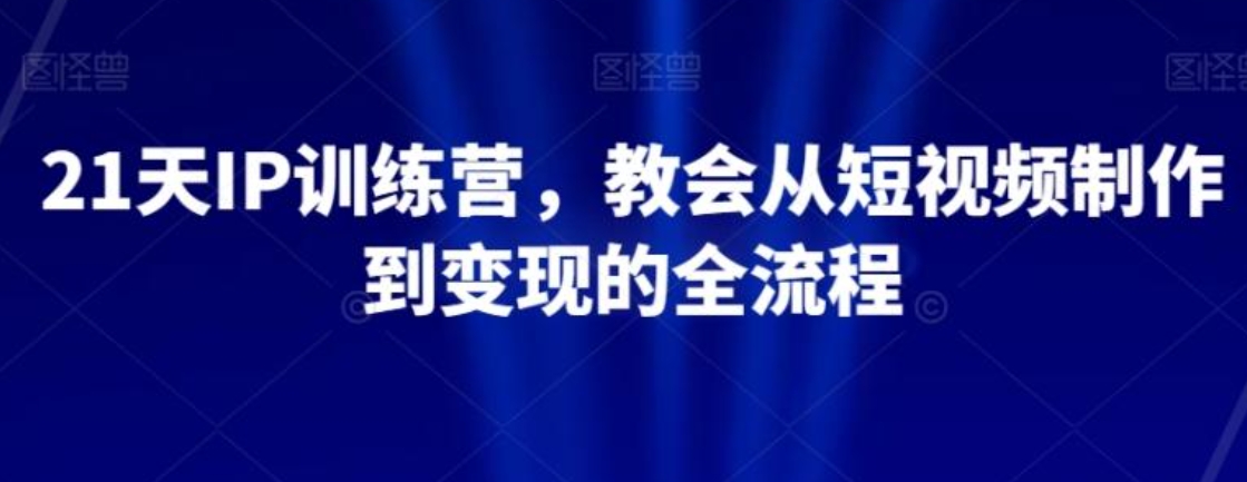 21天IP训练营，教会从短视频制作到变现的全流程-柚子资源网