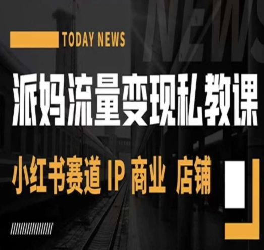 派妈流量变现私教课，小红书赛道IP  商业  店铺-柚子资源网