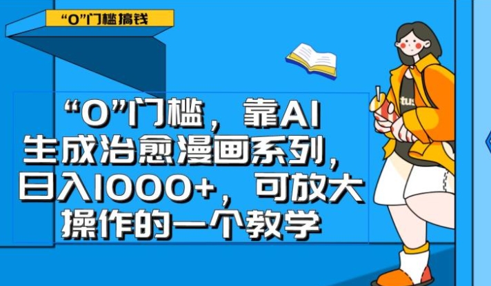 0门槛，靠AI生成治愈漫画系列，日入1000+，可放大操作的一个教学-柚子资源网