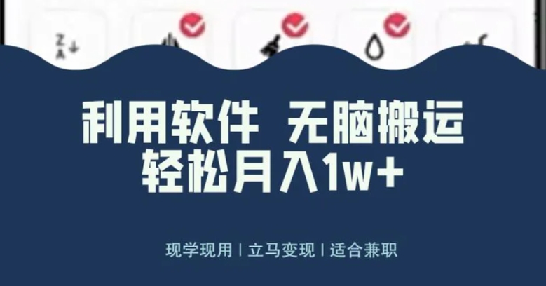 最新蓝海独家玩法，利用软件无脑搬运，小白轻松日入1000＋-柚子资源网