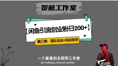 暴力引流，无脑搬运，闲鱼创业粉引流一天200+，更新全自动发货的团队闭环模式【揭秘】-柚子资源网