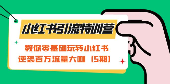 小红书引流特训营-第5期：教你零基础玩转小红书，逆袭百万流量大咖-柚子资源网