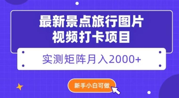 最新景点旅行图片视频打卡，实测矩阵月入2000+，新手可做【揭秘】-柚子资源网