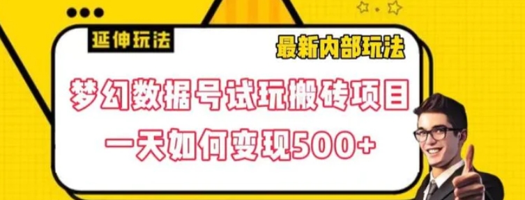 数据号回归玩法游戏试玩搬砖项目再创日入500+【揭秘】-柚子资源网