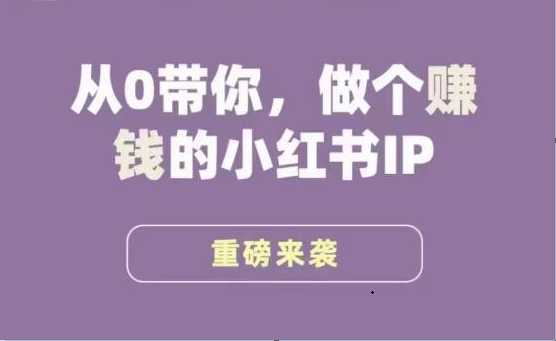 小红书运营大宝典，从0带你做个赚钱的小红书IP-柚子资源网