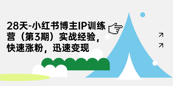 28天-小红书博主IP训练营实战经验，快速涨粉，迅速变现-柚子资源网