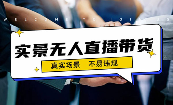 《实景无人直播带货最新玩法》日入500+-柚子资源网