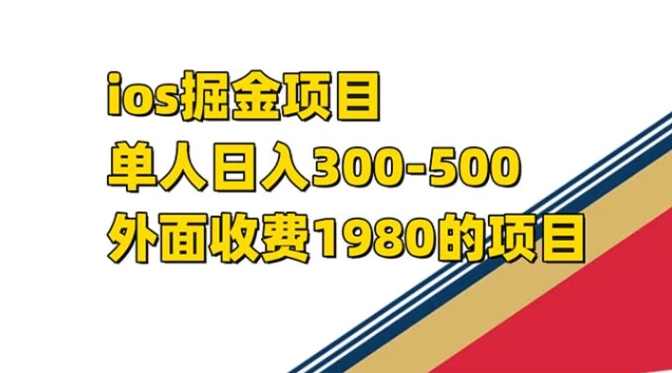 iso掘金小游戏单人 日入300-500外面收费1980的项目【揭秘】-柚子资源网