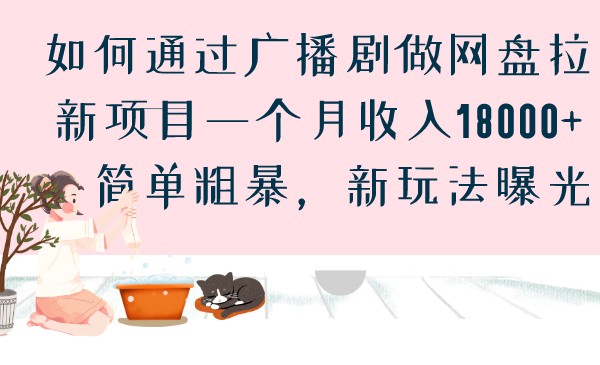 如何通过广播剧做网盘拉新项目一个月收入18000+，简单粗暴，新玩法曝光-柚子资源网