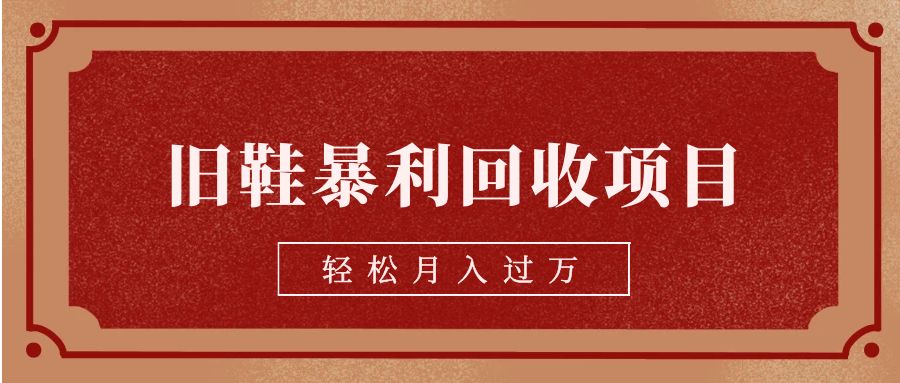 旧鞋暴利回收项目，轻松月入过万【回收渠道+详细教学视频】-柚子资源网