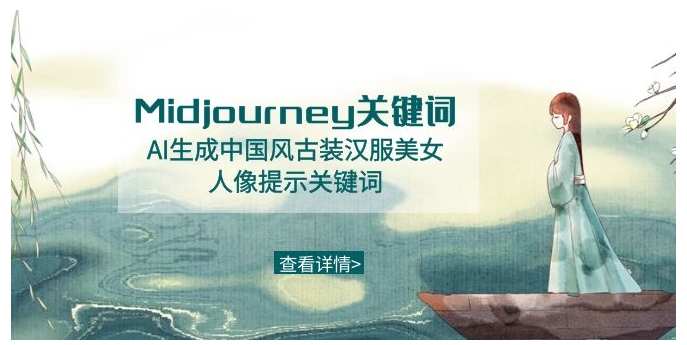 Midjourney关键词-AI生成中国风古装汉服美女人像提示关键词-柚子资源网