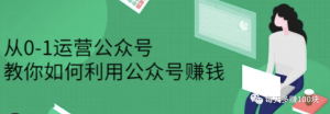 纯小白，情感类公众号0-1起号，如何拿到第一个100元-柚子资源网