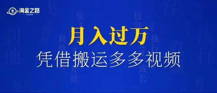 门槛低易上手，凭借搬运多多视频，让我月入过万-柚子资源网