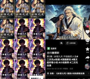 AI漫画+小说推文+无人直播项目新玩法，一本书日入500+，玩法无私分享给你-柚子资源网