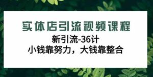 （9048期）实体店引流视频课程，新引流-36计，小钱靠努力，大钱靠整合（48节-无水印）-柚子资源网