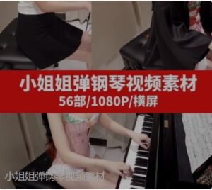 小姐姐弹钢琴视频素材-柚子资源网