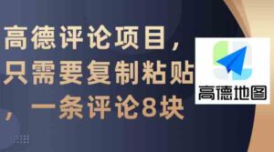 （9306期）高德评论项目，只需要复制粘贴，一条评论8块-柚子资源网