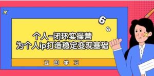 （9331期）个人-闭环实操营：为个人ip打造稳定变现基础，从价值定位/爆款打造/产品…-柚子资源网