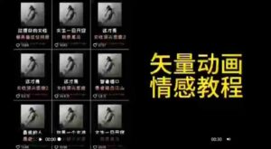 （9334期）矢量动画情感教程：高点赞涨粉，适合情感、思维、创业教育等赛道-柚子资源网