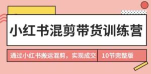 （9454期）小红书混剪带货训练营，通过小红书搬运混剪，实现成交（10节课完结版）-柚子资源网