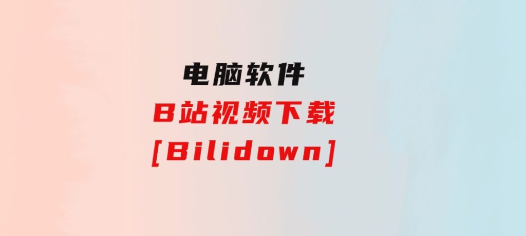 B站视频下载[Bilidown]-柚子资源网